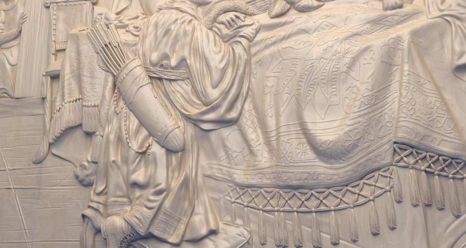 Basrelief Isaac Blessing Jacob CNC model - Dreameks